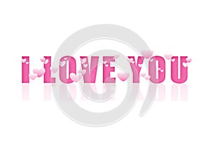 I love you pink title