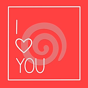 I love you postcard