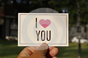 I Love You Printed Card