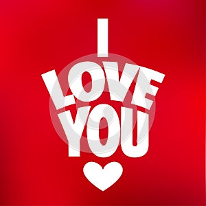 I love You / Red Background photo