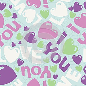 I love you sweet vector eps seamless pattern illus