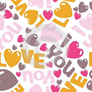 I love you sweet vector eps seamless pattern illus