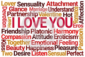 I Love You Word Cloud photo