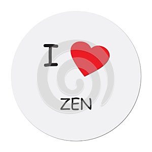 I love zen on white