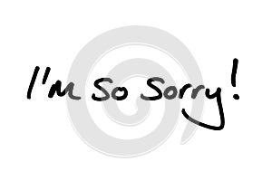 I`m So Sorry