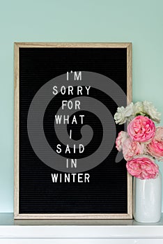 I`m sorry sign