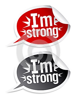 I`m strong stickers.