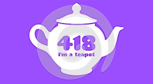 418 I'm a teapot error. Vector layout web template