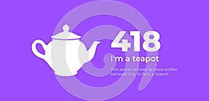 418 I'm a teapot error. Vector layout web template