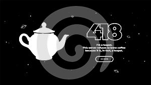 418 I'm a teapot error. Vector layout web template