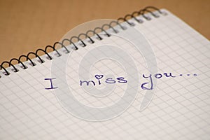 I miss you