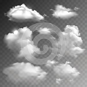 Variety of realistic clouds set