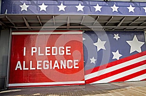 I Pledge Allegiance Military sign. photo