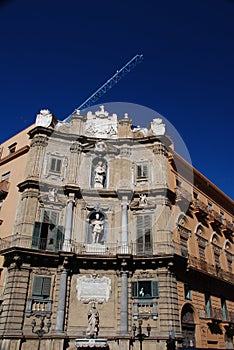 I Quattro Canti, baroque square in Palermo, Sicily