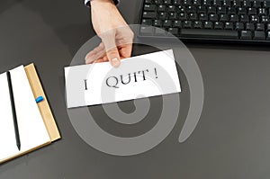 I QUIT! Employee quitting work