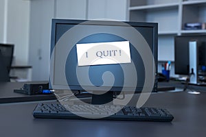 I quit not on screen