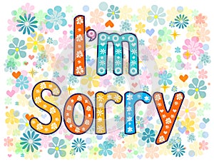 I am sorry design card