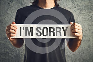 I am sorry message