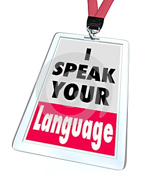 I Speak Your Language Name Badge Translator