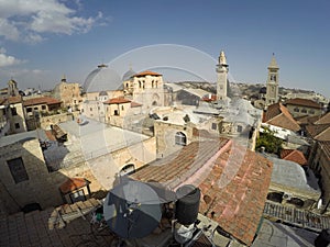 Israel, View of Holy city Jerusalem. Street photography