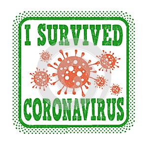 I survived coronavirus grunge rubber stamp
