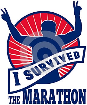 I survived the marathon runner