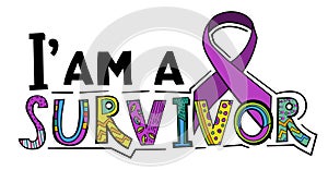 I am a survivor. National cancer survivor month. H photo