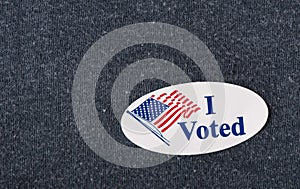 I voted sticker - closeup