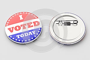 I Voted Today pin badge brooch isolated