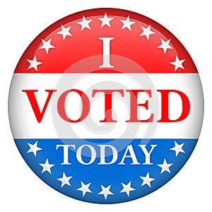 I voted today pin isolated vector