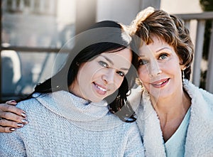 I am who I am because of her love. a happy young woman spending quality time with her mother.