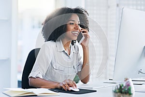 I will email you a copy of the document for your records. Shot of a young businesswoman talking on a cellphone in an