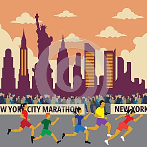 I Will Give You An Amazing Vintage Designs, marathon new york city poster