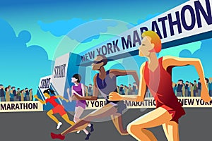 I Will Give You An Amazing Vintage Designs, marathon new york city poster