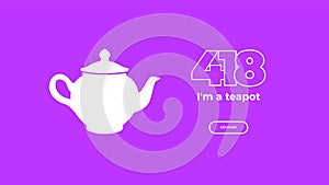 418 I'm a teapot error. Vector layout web template