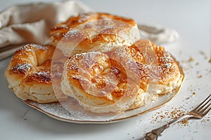 Seeded Bread Ring Isolated on White Background
