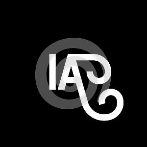 IA letter logo design on black background. IA creative initials letter logo concept. ia letter design. IA white letter design on