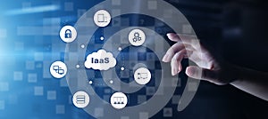 IaaS - Infrastructure as a service, networking and application platform. Internet and technology concept photo
