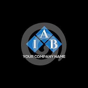 IAB letter logo design on BLACK background. IAB creative initials letter logo concept. IAB letter design.IAB letter logo design on photo