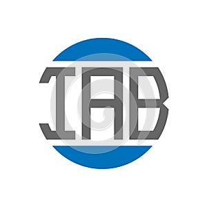 IAB letter logo design on white background. IAB creative initials circle logo concept. IAB letter design photo