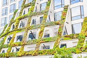 IAC Brings California native plants grace the scuptural facade of 8800 West Sunset Boulevard in West Hollywood