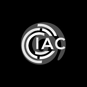 IAC letter logo design on black background. IAC creative initials letter logo concept. IAC letter design photo