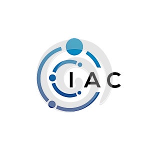 IAC letter technology logo design on white background. IAC creative initials letter IT logo concept. IAC letter design photo