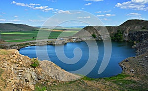 Iacobdeal lake in Dobrogea, Romania