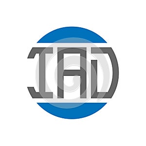 IAD letter logo design on white background. IAD creative initials circle logo concept. IAD letter design