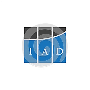 IAD letter logo design on WHITE background. IAD creative initials letter logo concept. IAD letter design