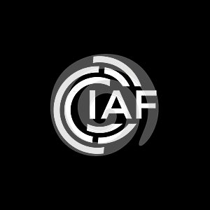 IAF letter logo design on black background. IAF creative initials letter logo concept. IAF letter design