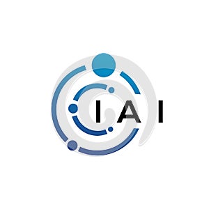 IAI letter technology logo design on white background. IAI creative initials letter IT logo concept. IAI letter design photo