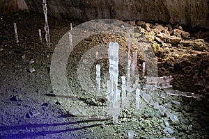 Ialominta cave - inside shoot with some stalactite