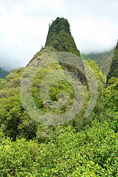 Iao Needle in Valley State Park on Maui Hawaii